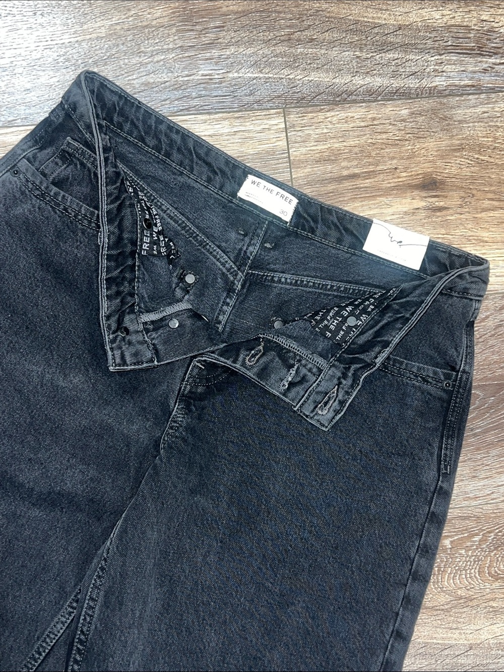 FREE PEOPLE We The Free Tennessee Low-Rise
Boyfriend Jeans Color: Hideaway Black - Picture 7 of 9